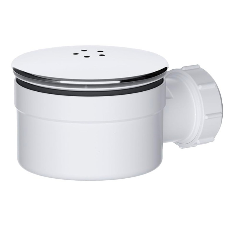 Universal Outlet Chrome Shower Trap - 90mm Shower Drain, Easy