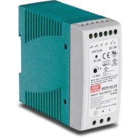 TRENDnet 60W Industrial DIN Rail Power Supply 24V 2.5A PoE with Overload Protection