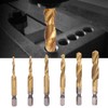 6pcs Screw Tap Drill Bits Kit 6542 High Speed Steel