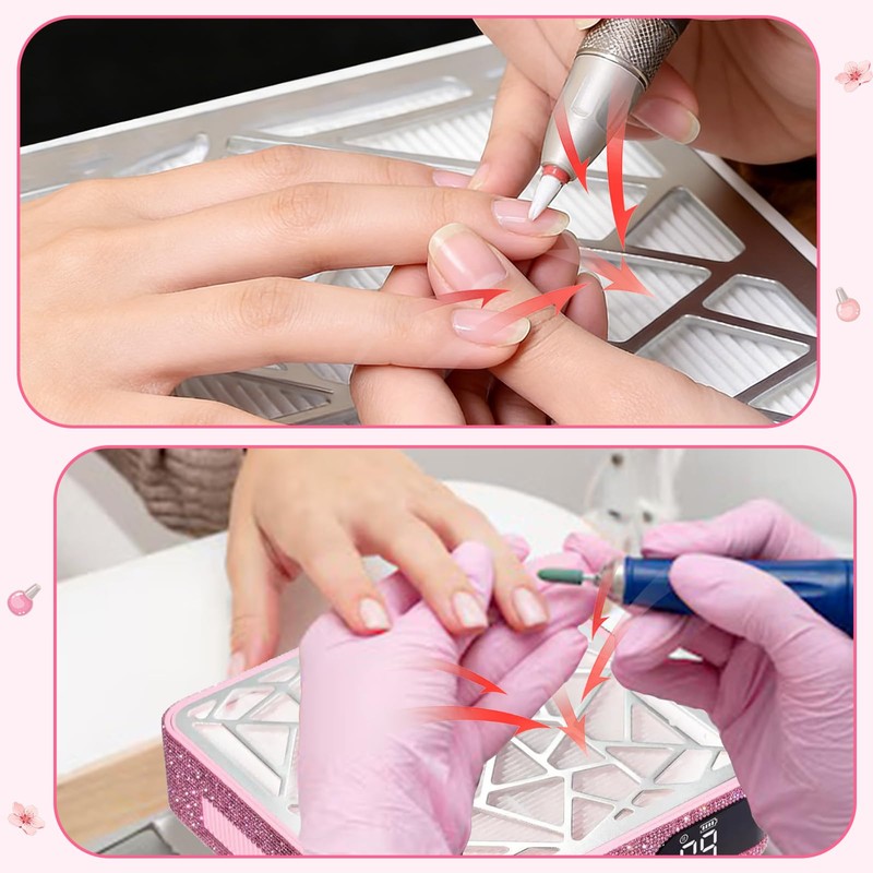 GGAIFbp Nail Dust Collector Vacuum Dust Collector Nail Tech Powerful