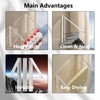 Dr.DJ Clothes Drying Rack with Rod, Wall-Mounted Retractable & Foldable