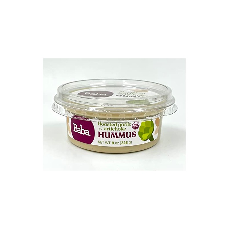 Baba Organic Hummus (8 oz) - USDA Organic, Gluten Free,