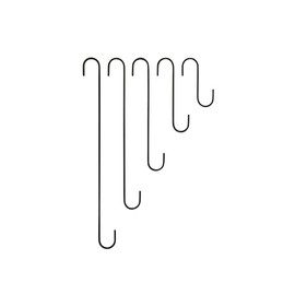 S Hooks - Sold in Packs of 3 - Handy Hooks for The Home and Garden (18" Long - Pack of 3)