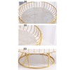 Fruit Tray Hollow Design High Foot Iron Marblel Decorative Practical