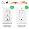 4-Pack Self-Closing Outlet Covers Baby Proofing - for Standard Single