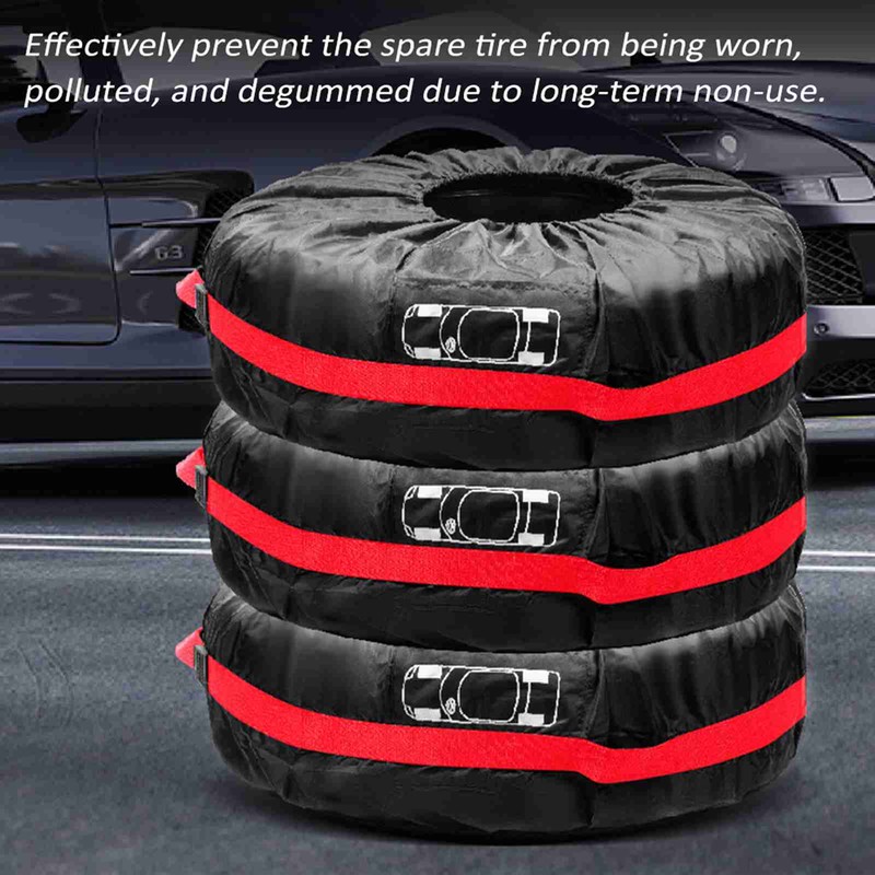 4PCS Tire Covers, Waterproof Spare Tire Covers Tough Tire Wheel