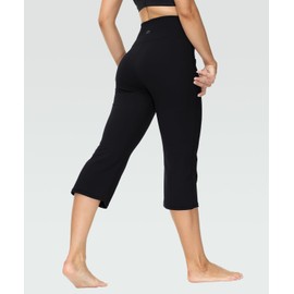 ALONG FIT Capris Yoga Pants for Women Bootcut Pants High Waisted with Pockets Tummy Control Bootleg