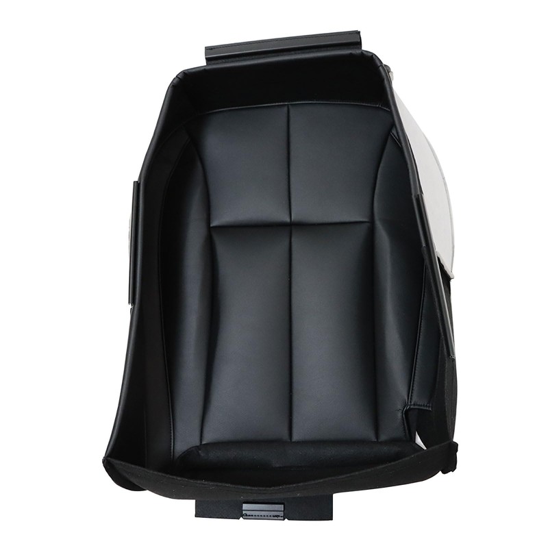 SecosAutoparts Driver Bottom Black Leather with Black Lines Seat Cover