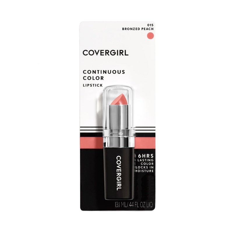 COVERGIRL Continuous Color Lipstick Bronzed Peach 015.13 Ounce (packaging may
