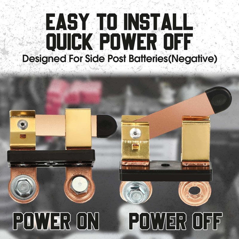 2 Pack Side Post Battery Disconnect Switch 12v / 24v
