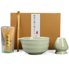 XAZSKJYXGS Matcha Whisk Set - Matcha Whisk,Matcha Whisk Stand,Traditional Scoop, Match Bowl Perfect Set to Beginners