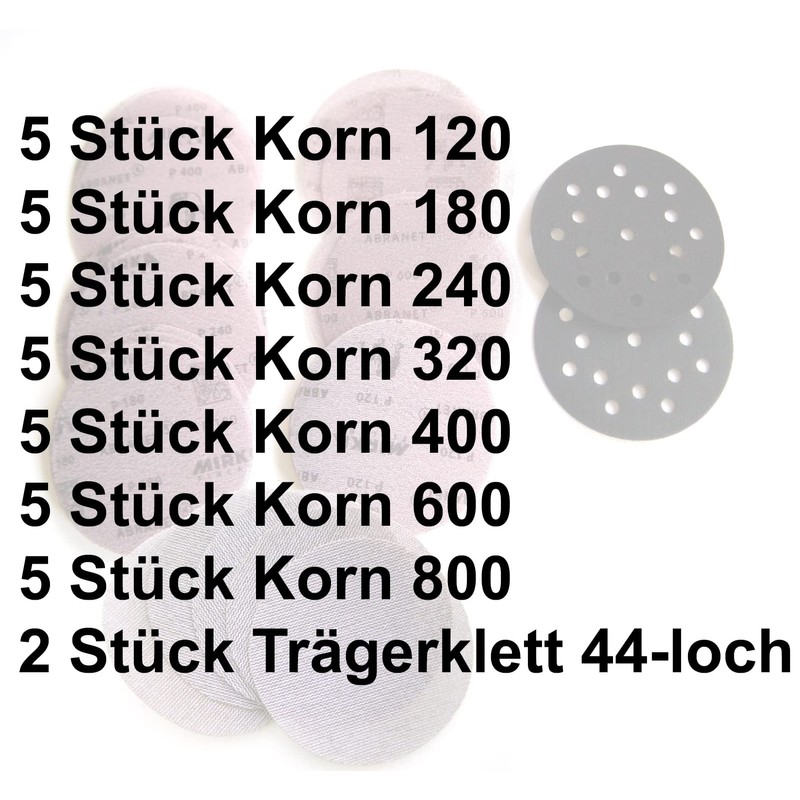 Abranet Sanding Discs, Sanding Net Starter Set Diameter 125 mm