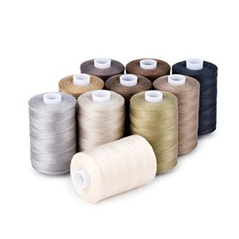 Sewing Thread 12 Colors Set 40S/2 for Sewing Machine,Quilting,Hand Sewing (10 Grey Colors)