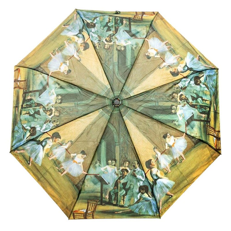 LUCKYWEATHER Mini Women's Pocket Umbrella, Degas Ballet Class Design, Small