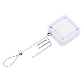 PATIKIL 6,6 ft ausziehbares Fernbedienungssicherheitskabel mit Doppelseitigem Klebeband und Schraube für TV-Fernbedienung Gaming-Controller, Weiß (Schloss Schnallen)