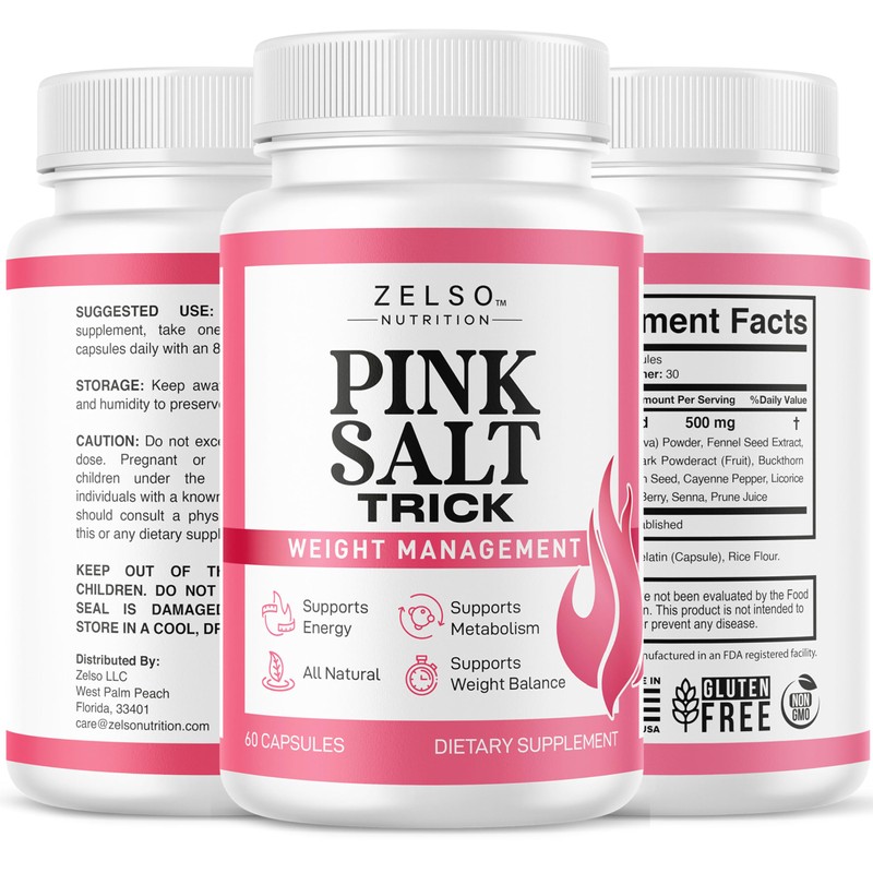 (2 Pack) Pink Salt Weight Trick Capsules - New Pink