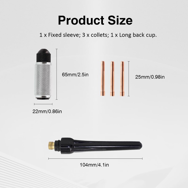 TIG Tungsten Manual Sharpener Holder TIG Collet and Long Back