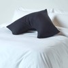 HOMESCAPES Black Pure Egyptian Cotton V-Shape Pillowcase 200 TC 400