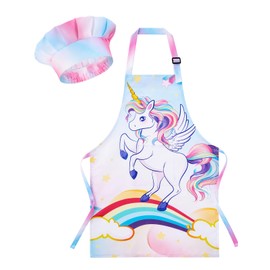 WERNNSAI Apron and Chef's Hat Set, Unicorn