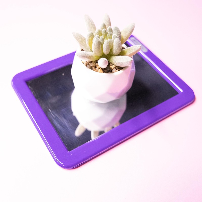 BAZIC Multicolor Magnetic Locker Mirror, One Mirror, Color May Vary,