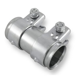 Exhaust Clamp, Pipe Connector, Double Clamp, Exhaust System (Galvanised Steel, Diameter 50 mm, Length: 125 mm)