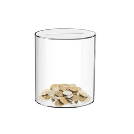 Clear Acrylic Money Box Break to Open Money Box, Transparent Savings Box Clear Piggy Bank for Kids Adults, 4.33”× 4.33”× 4.72”