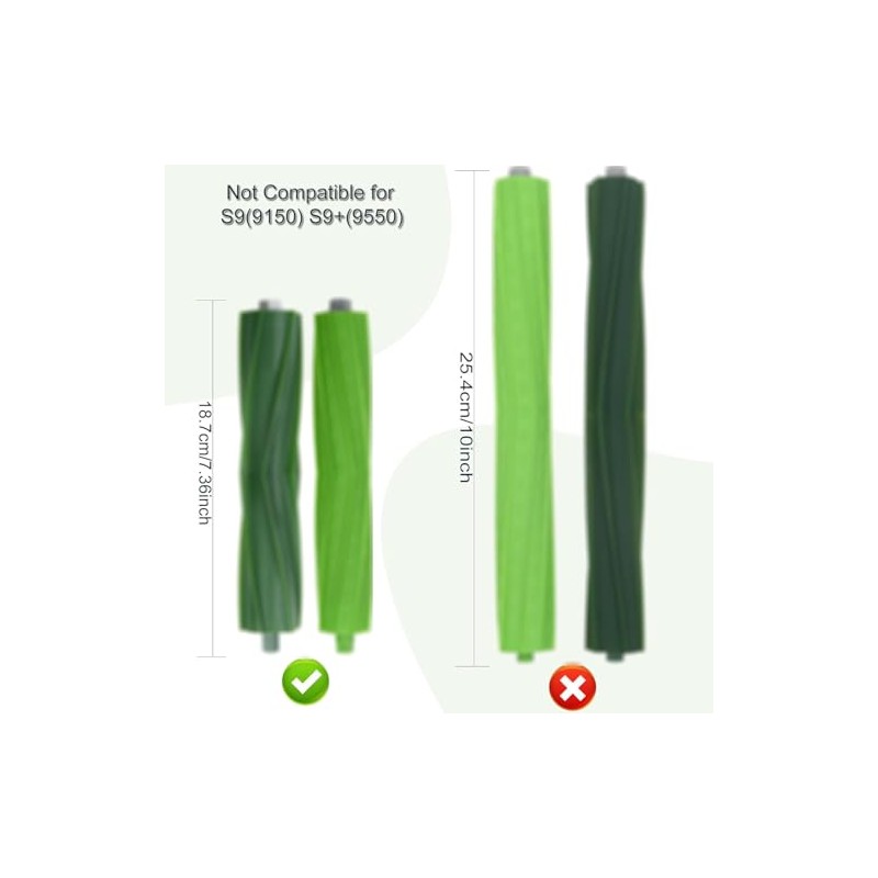 LOVECO Replacement Rubber Brush Compatible with iRobot Roomba E Series