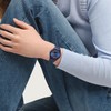 Swatch Unisex Casual Watch Blue Bio-sourced Quartz Very Jazzy Berry