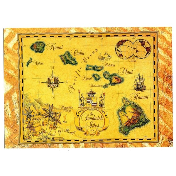 Island Heritage Publishing Ye Ole Map of the Sandwich Isles