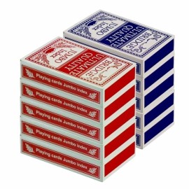 100% plastic playing cards bridge size jumbo index 10 decks