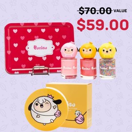 Puttisu Essential Gift Set - 1-Sun Cushion, 3-piece Nail Art Set (Candy)