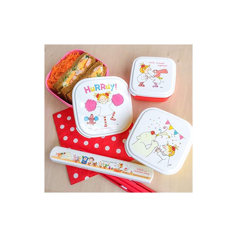 Coco-chan RYL-830 Greeting Life Ladle Lunch Box with Case, White
