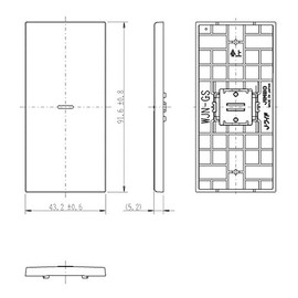 Jinbo Denki J・Wide Series WJN-GS Embedded Switch Operation Board with Indicator Light and No Marks, For 1 Co., Ltd. (Single) Pure White