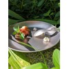 RISON-Titanium Round Camping Plate Titanium Plate Outdoor Ultra Light Camping