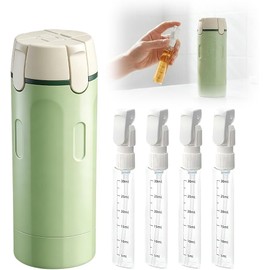 Genérico Dispensador De Viaje 4 En 1, Paquete De 4 Frascos De Viaje De 30Ml para Artículos De Aseo, Recipientes Portátiles A Prueba De Fugas para Champú, Loción, Acondicionador Y Crema (Verde)