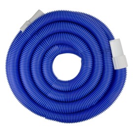 21' x 1.25" Blue Blow Molded Swimming Pool Vacuum Hose with Swivel Cuffs