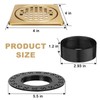 Champagne Bronze 4 inch Drain Grate Kit, Shower Drain Compatible