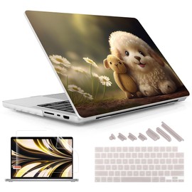May Chen Case for M4 MacBook Pro 14 inch Models: M4 A3112 A3401 A3185, M3 A2918 A2992, M2 A2779, M1 A2442 2021-2024 Release, Surface Plastic Hard Shell Case & Keyboard Cover, Young Puppy