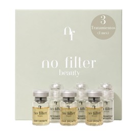 No Filter Beauty Kit de Microinfusión Capilar Hair Growth para Hombre y Mujer (5 mL - 3 Tratamientos para 1 mes) Sérum para Cuero Cabelludo con