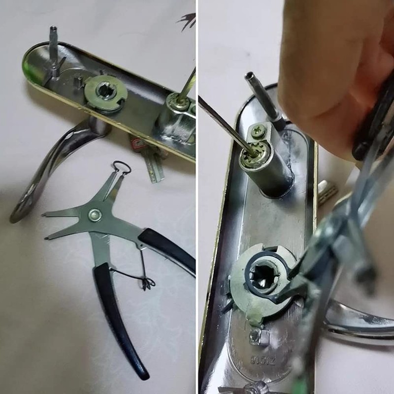 1Pc Snap Ring Pliers Dual-Purpose Circlip Pliers Removing Reassembling Tool