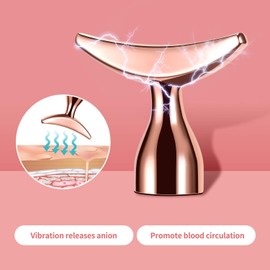 2-IN-1 Electric Face Massager Roller 24k Rose Gold Face Roller, 3D Roller and Unique Crescent Shape Facial Roller Massager Kit Arm Eye Nose Massager Skin Care Tools