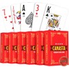 Naipes de Canasta de mano y pie, 6 barajas, índice