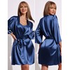 Ekouaer Women's Satin Dressing Gowns Wedding Silk Nightgown and Sexy