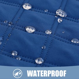 Smiry Waterproof Dog Bed Cover Pet Blanket, Soft Washable Dog Blanket for Furniture Bed Couch Sofa Reversible, Checkered (68"x82", Navy/Blue)