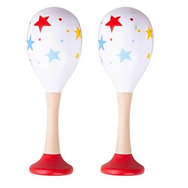 Bigjigs Toy Wooden Maraca - Wooden Instruments Children