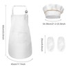 TSHAOUN Kids Chef Hat Apron Sleeves Set Adjustable Apron with