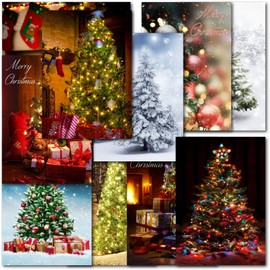 doodlecards Pack of 10 Mixed Christmas Tree Mixed Box Premium Christmas Cards. Printed in UK, Premium Quality & 100% Recyclable.