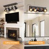SEEBLEN 4-Light Plug-in Track Lighting, Adjustable Ceiling Spotlight,Industrial Black Kitchen