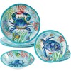 ZAROCRUS Coastal Dinnerware Sets, Ocean Theme Unbreakable Kitchen Plates and