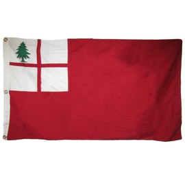 AES 3X5 Embroidered Sewn 1st New England 100% Cotton 3'x5' Flag Grommets Fade Resistant Double Stitched Premium Penant House Banner Grommets
